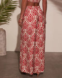 Deep Trance Abstract Wide Leg Pants