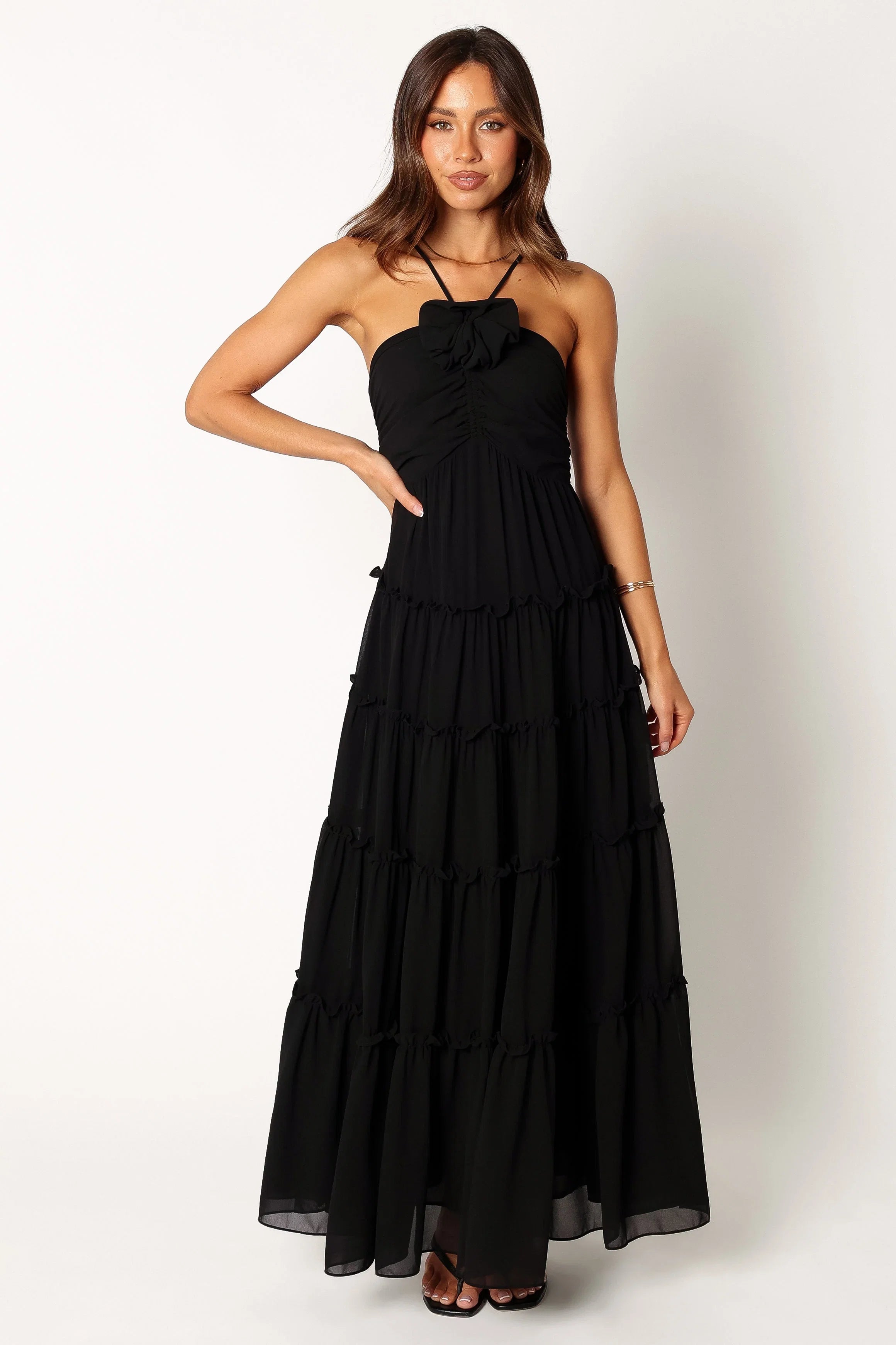 Dottie Halterneck Maxi Dress Black