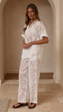 Mollie Lace Pants White
