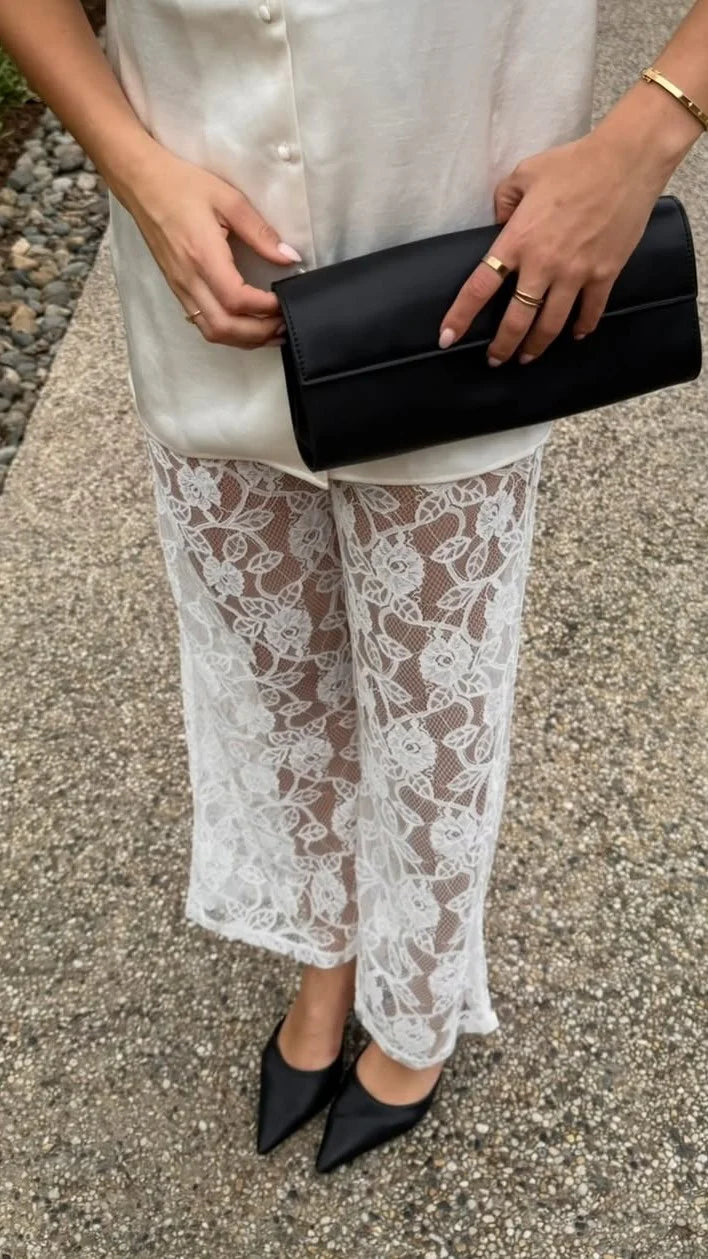 Baxter Pant White Lace
