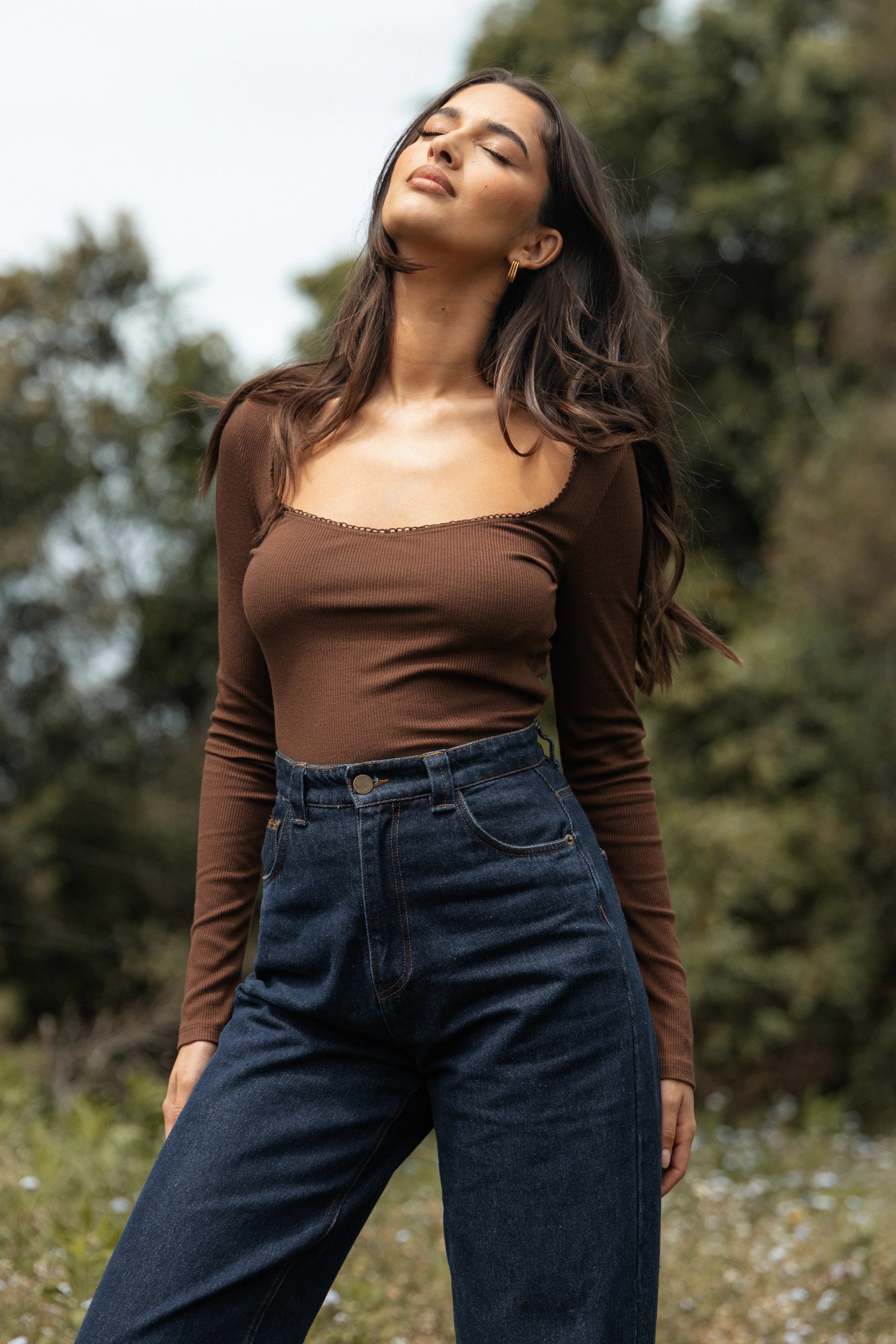 Verona Knit Top Brown