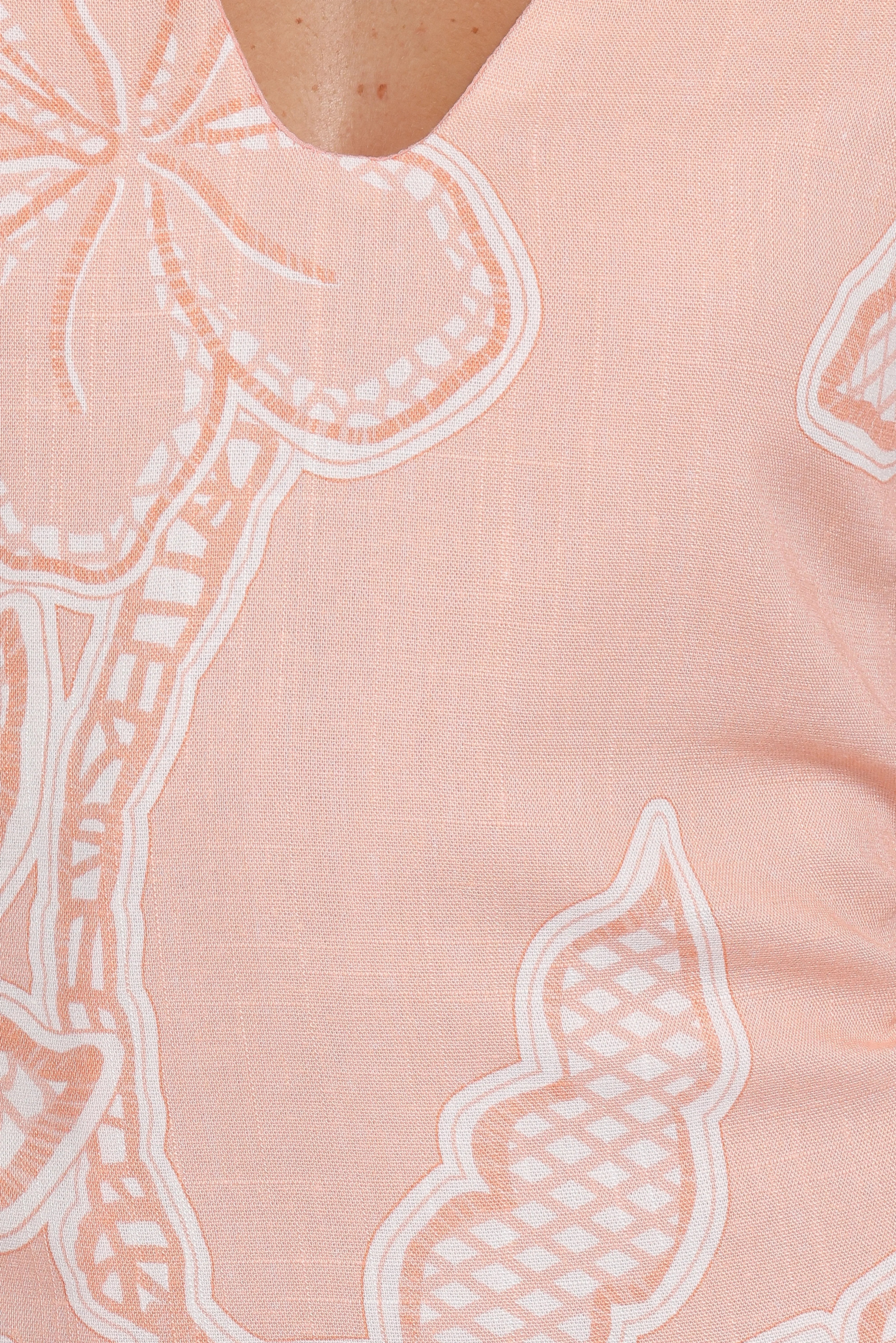 Tamika Mini Dress Peach Floral