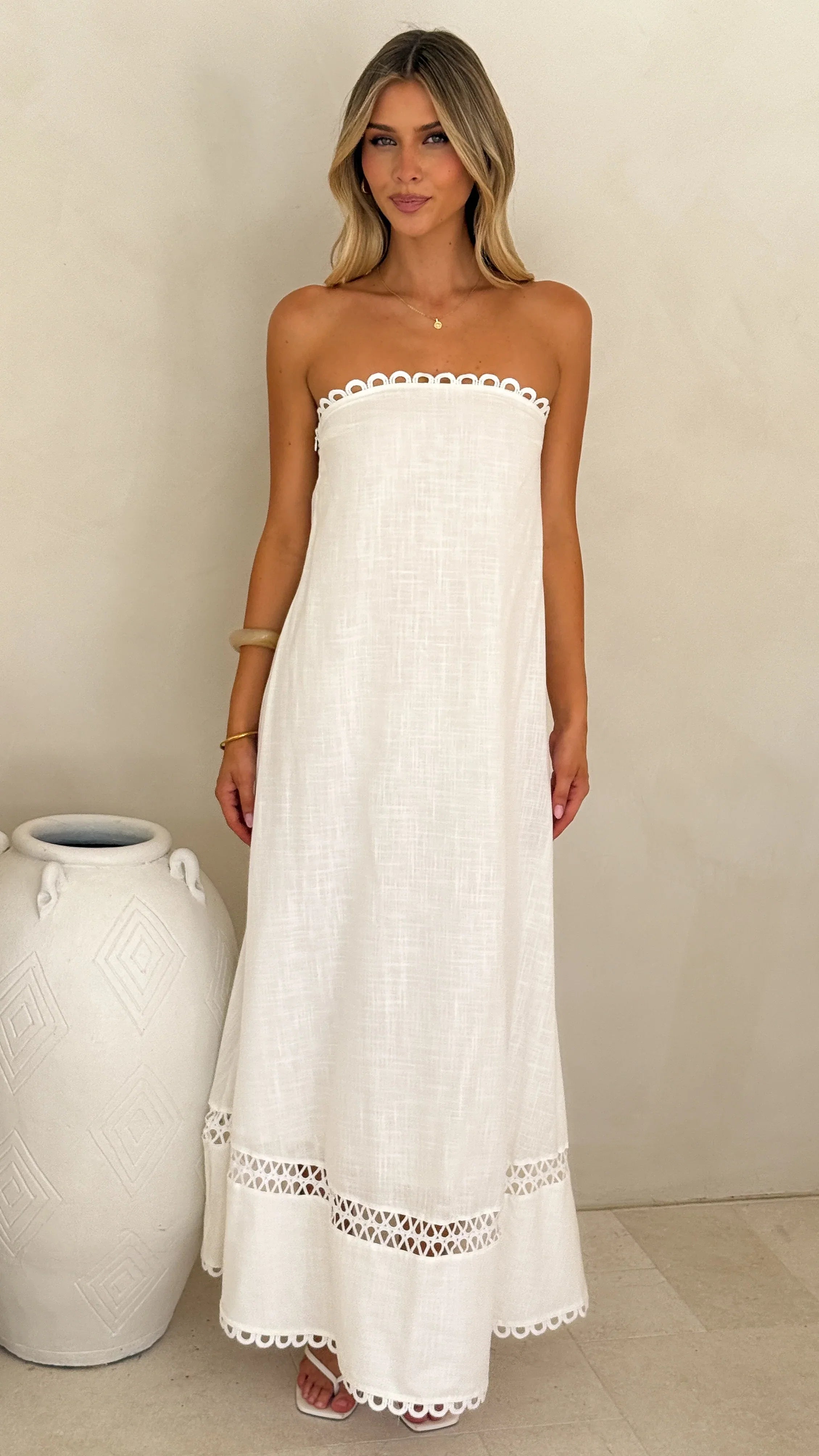 Sandra Maxi Dress White
