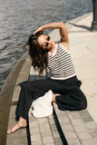 Cherie Knit Top Sand Black