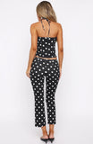 Sweetie Darling Capri Pants Black White Polka Dot