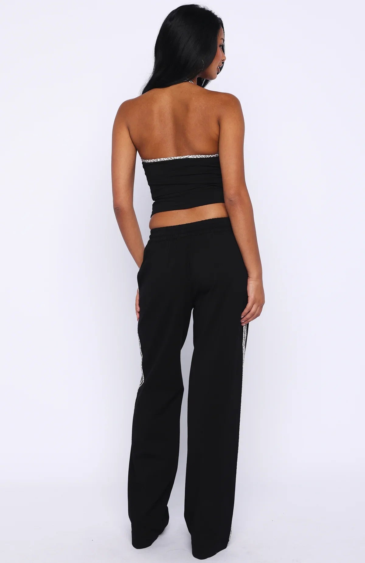 Boss Babe Vibes Track Pants Black