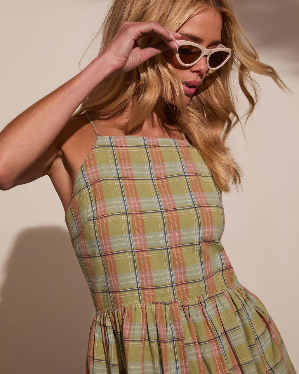 Marbella Plaid Mini Dress