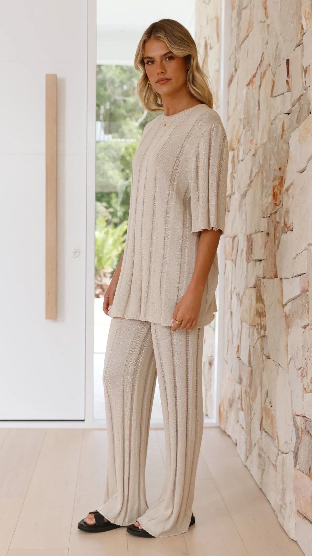 Bayu Knit Top Cream
