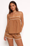 Lila Short Set Tan White