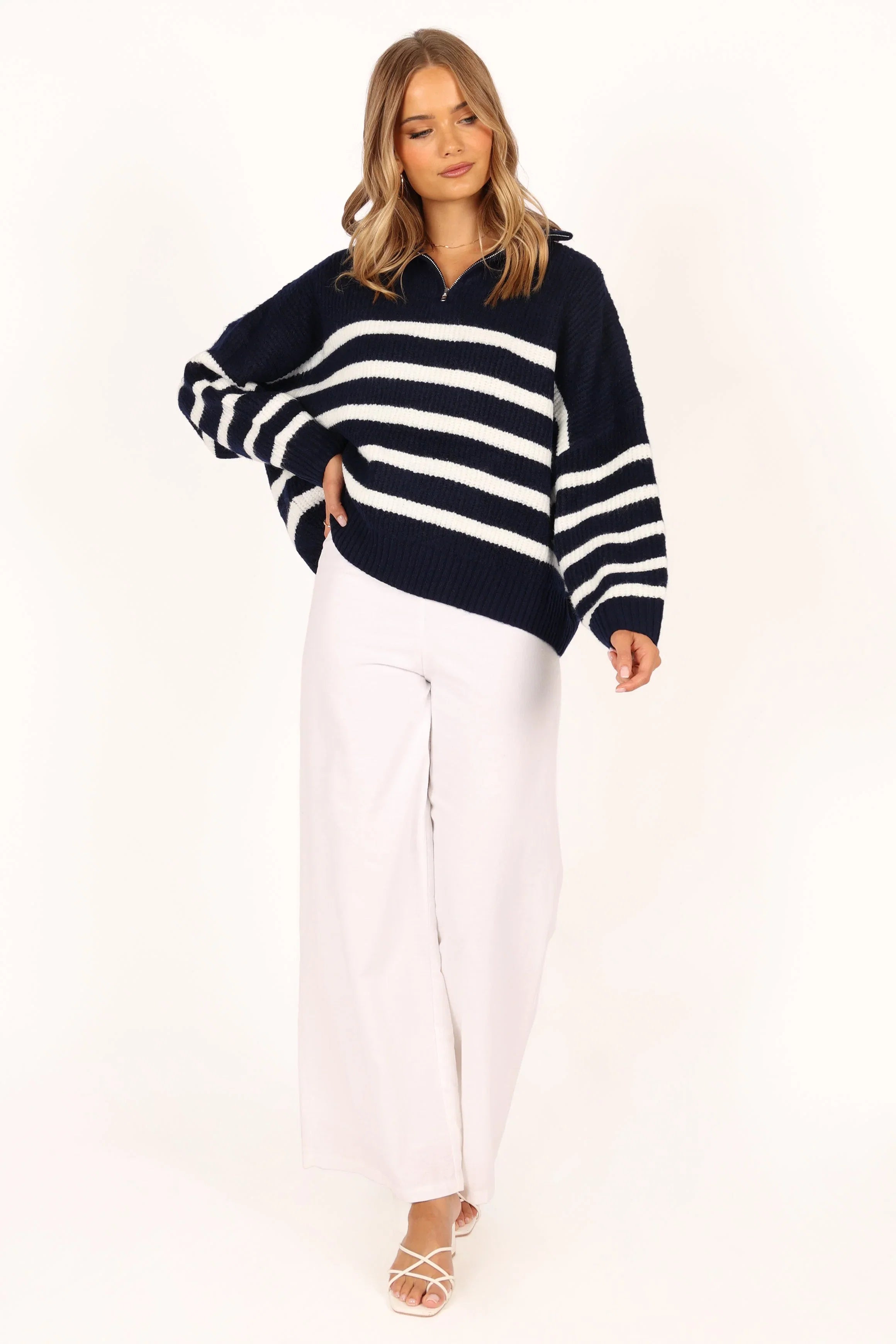 Miranda Knit Sweater Navy