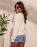 Warm Meadow Knit V Neck Sweater