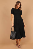 Audrina Knit Midi Dress Black