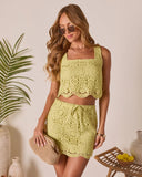 Sirinda Crochet Scallop Hem Top