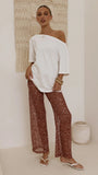 Zinnia Sequins Pant Rust