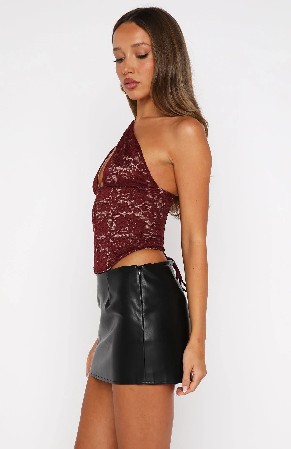 Dont Try Me Bustier Burgundy