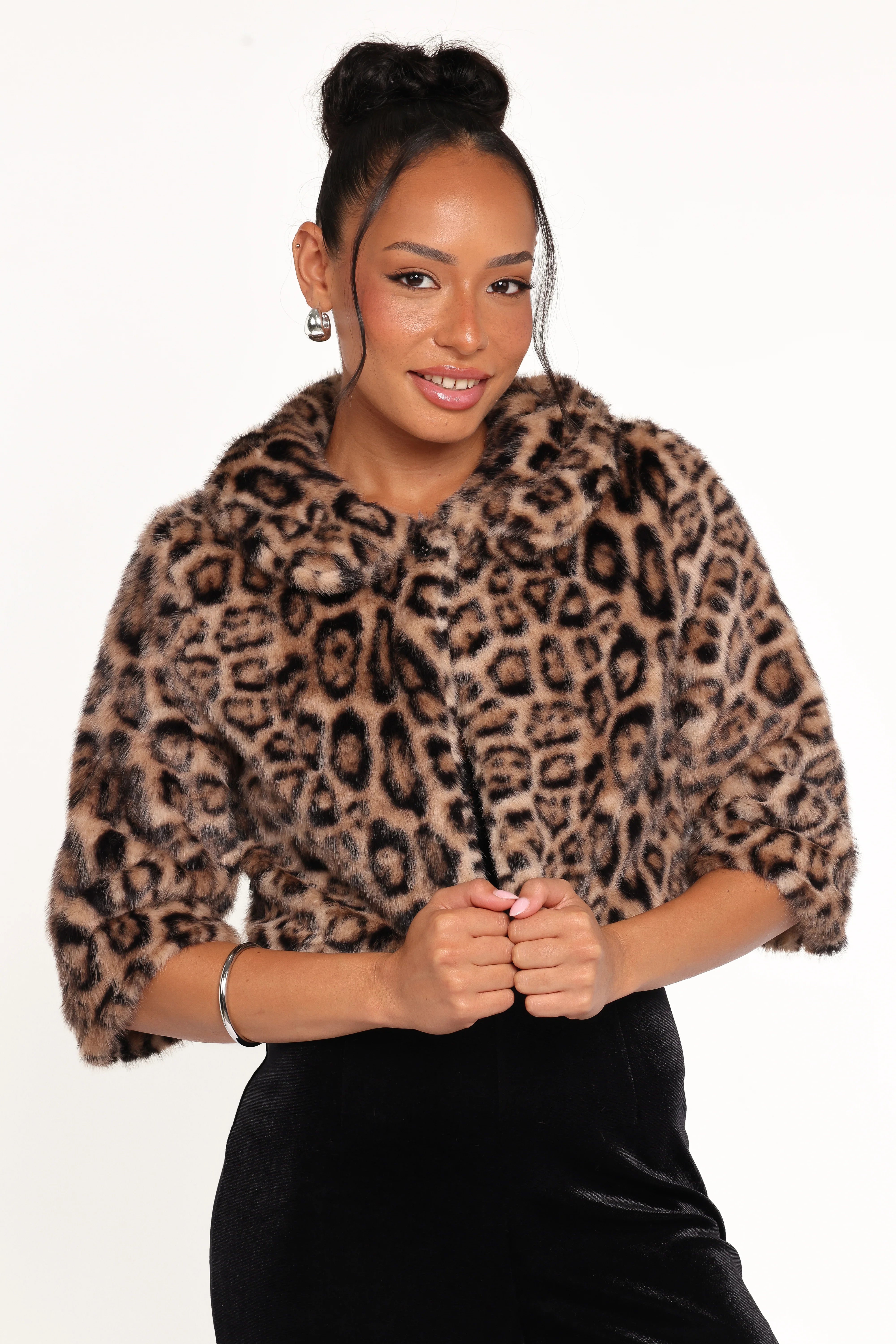 Florian Cropped Jacket Leopard