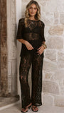 Santana Lace Pants Black