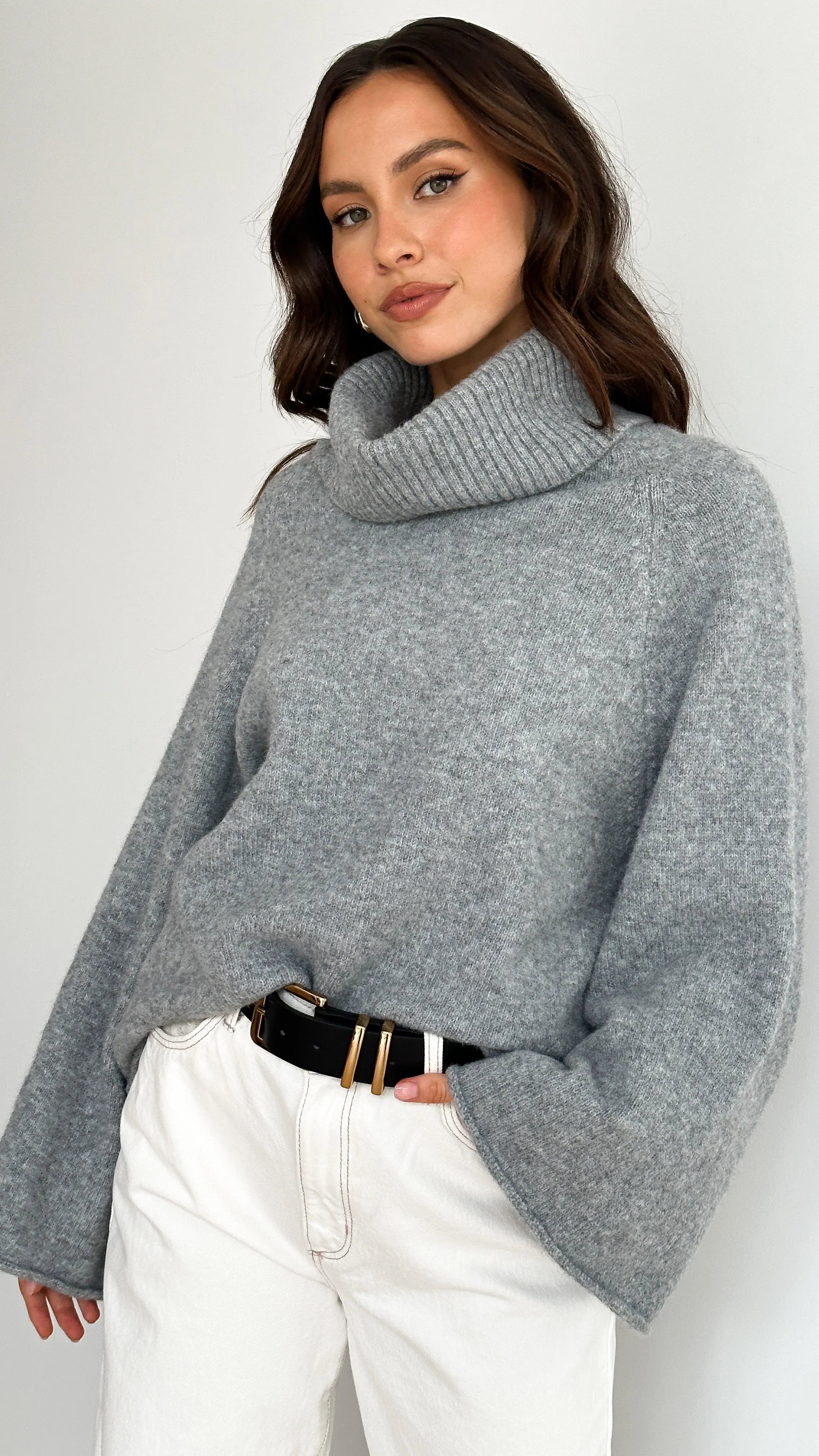 Jacques Knitted Jumper Grey