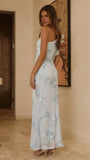 Darlee Maxi Dress Baby Blue Floral