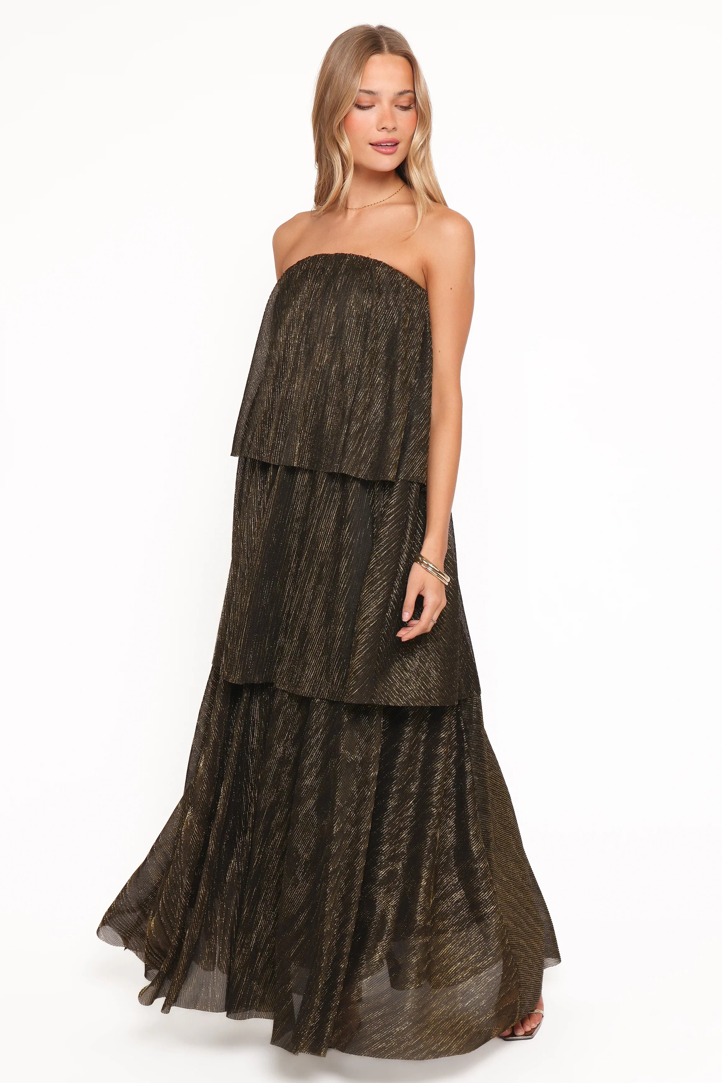 Bloom Strapless Maxi Dress Black