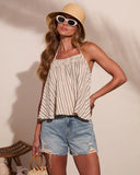 Yacht Day Striped Cotton Cami