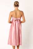 Teagan Bow Back Midi Dress Soft Pink