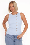 Lysa Knit Vest Top Blue
