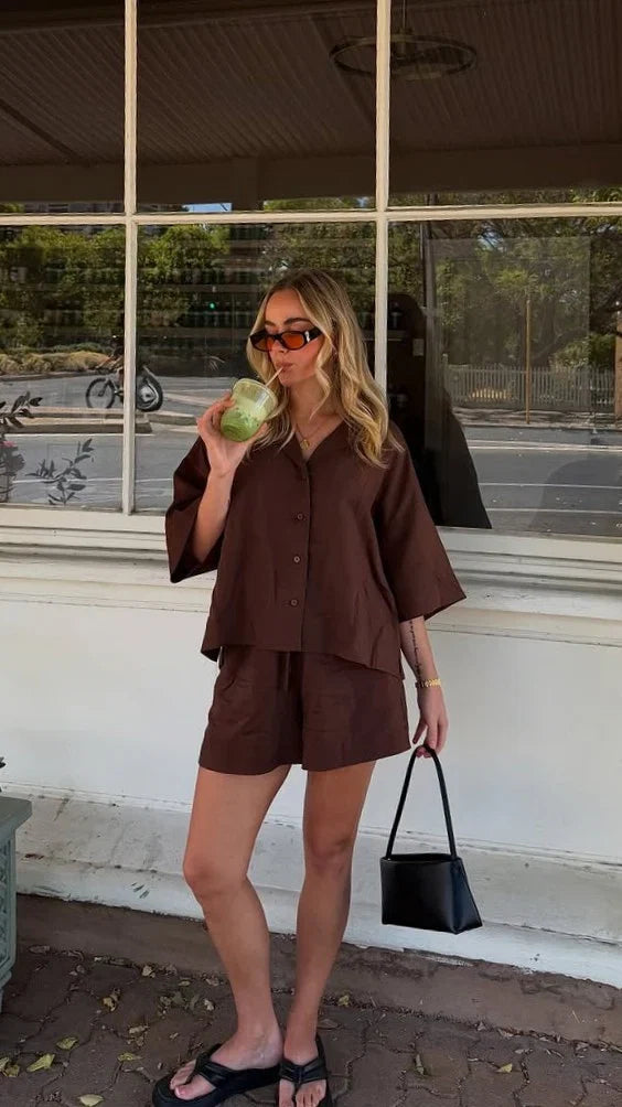 Luna Shorts Chocolate
