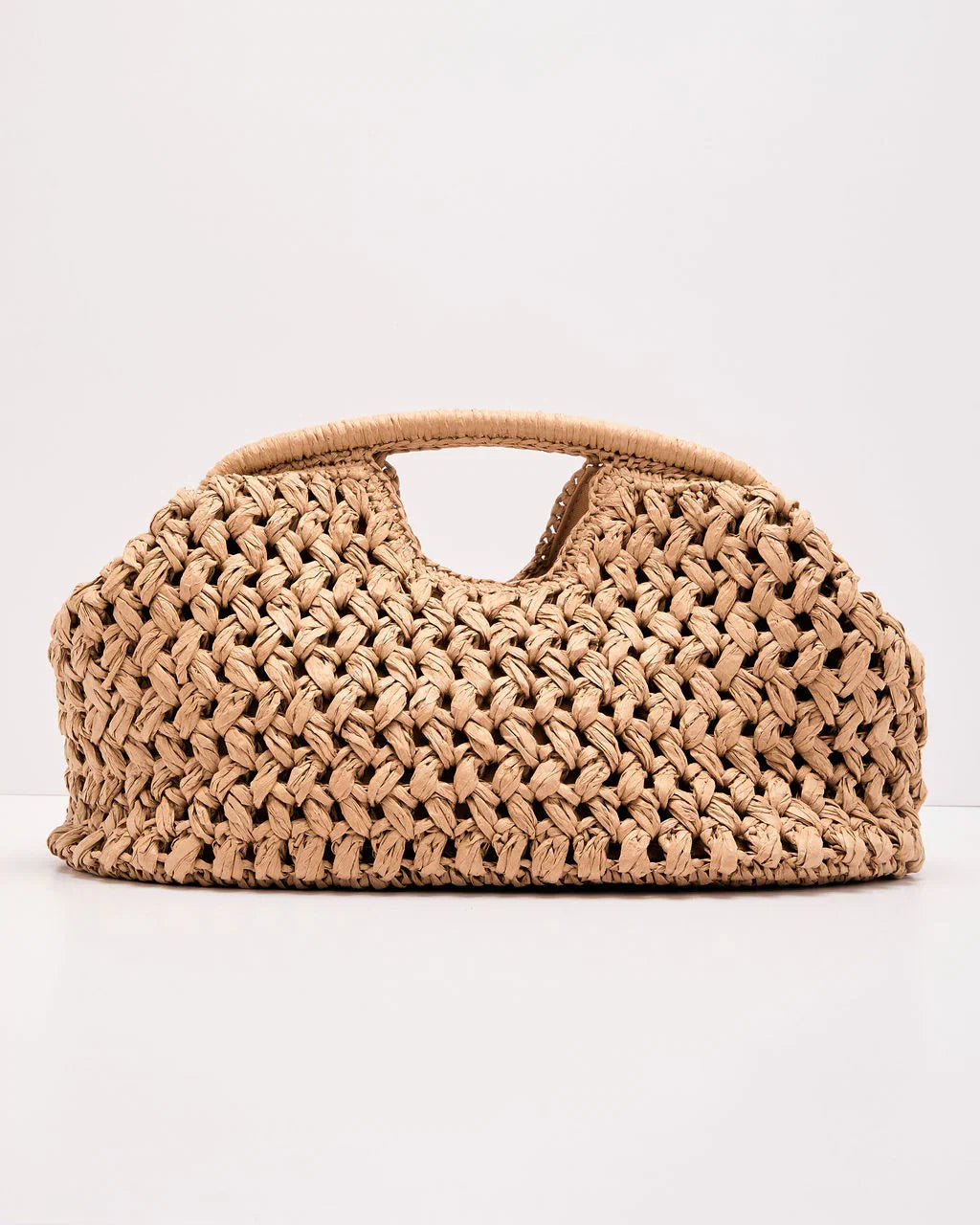 Coastal Getaway Woven Straw Pouch Clutch