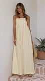 Pippa Maxi Dress Yellow Stripe
