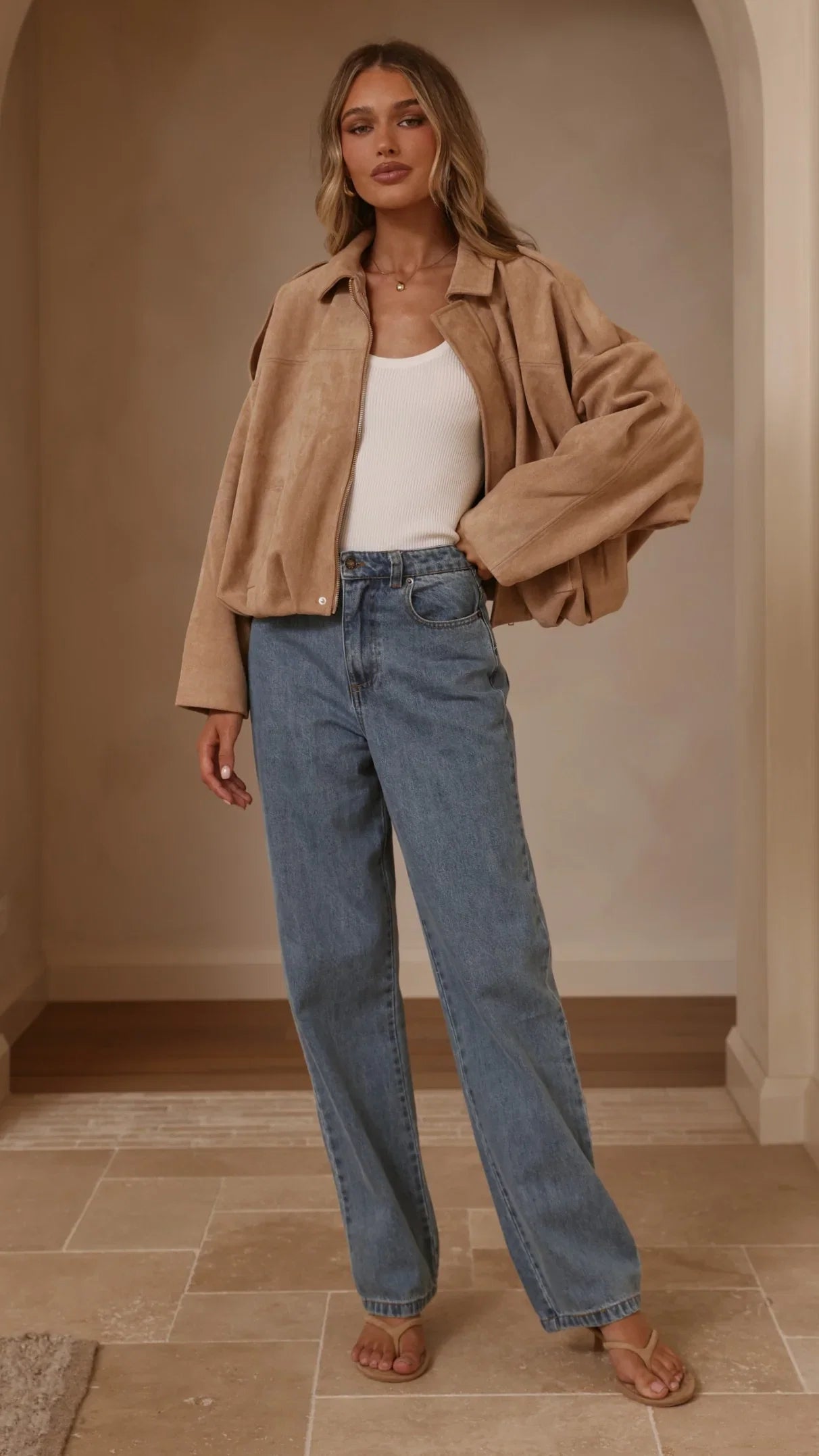 Leela Bomber Jacket Camel