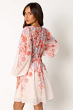 Hattie Long Sleeve Mini Dress Pink Floral
