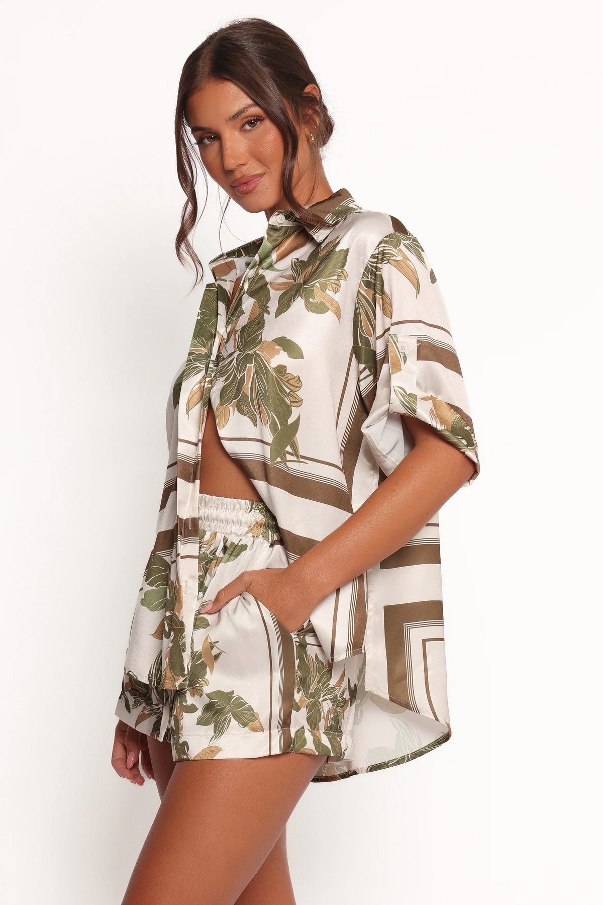Lara Shirt Olive Print