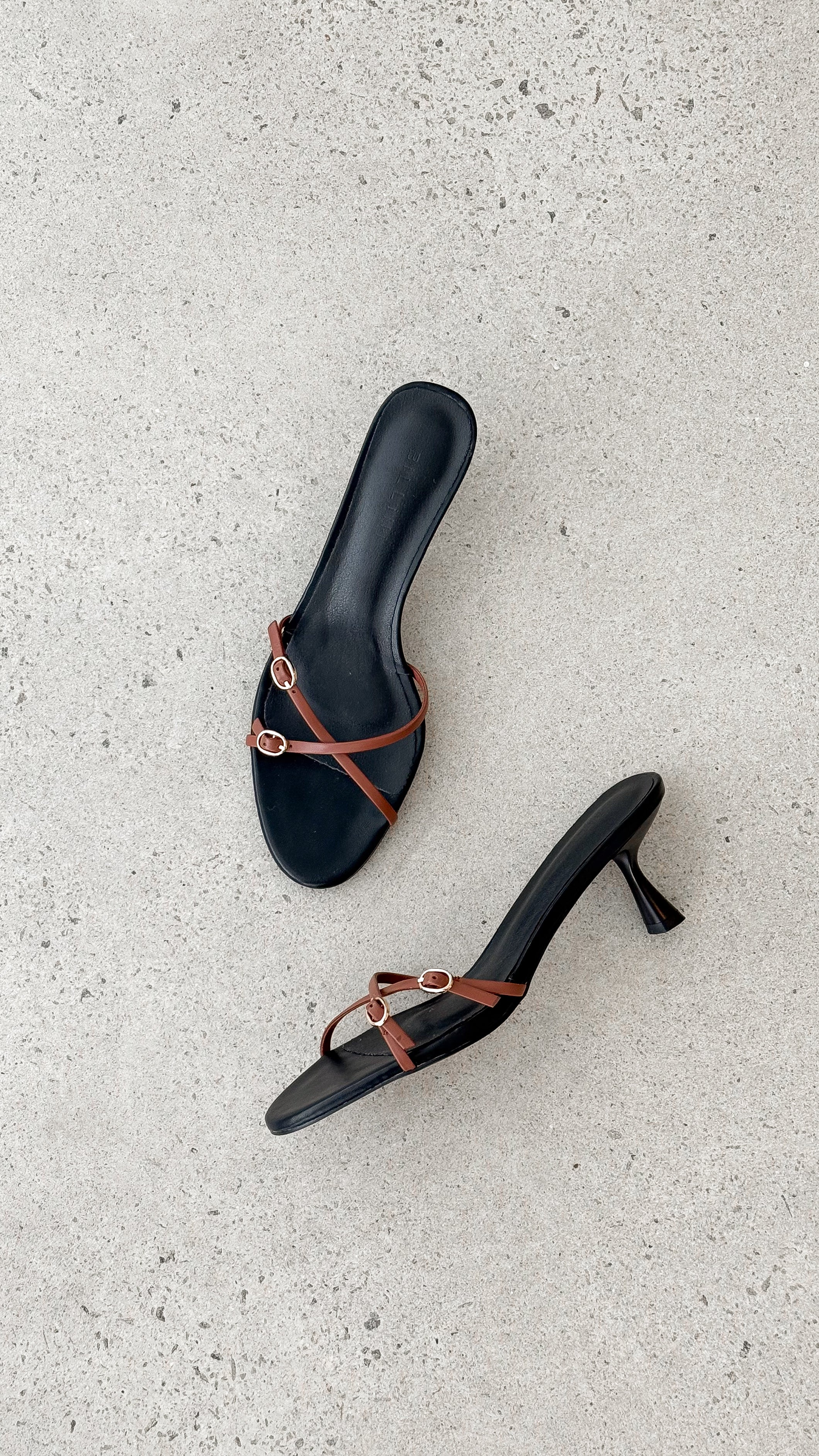 Wyler Heel Black Tan
