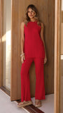 Megan Knit Top Red