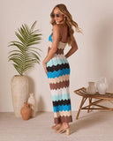 Meliana Zigzag Colorblock Maxi Dress
