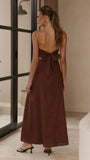 Bolivia Strapless Maxi Dress Chocolate