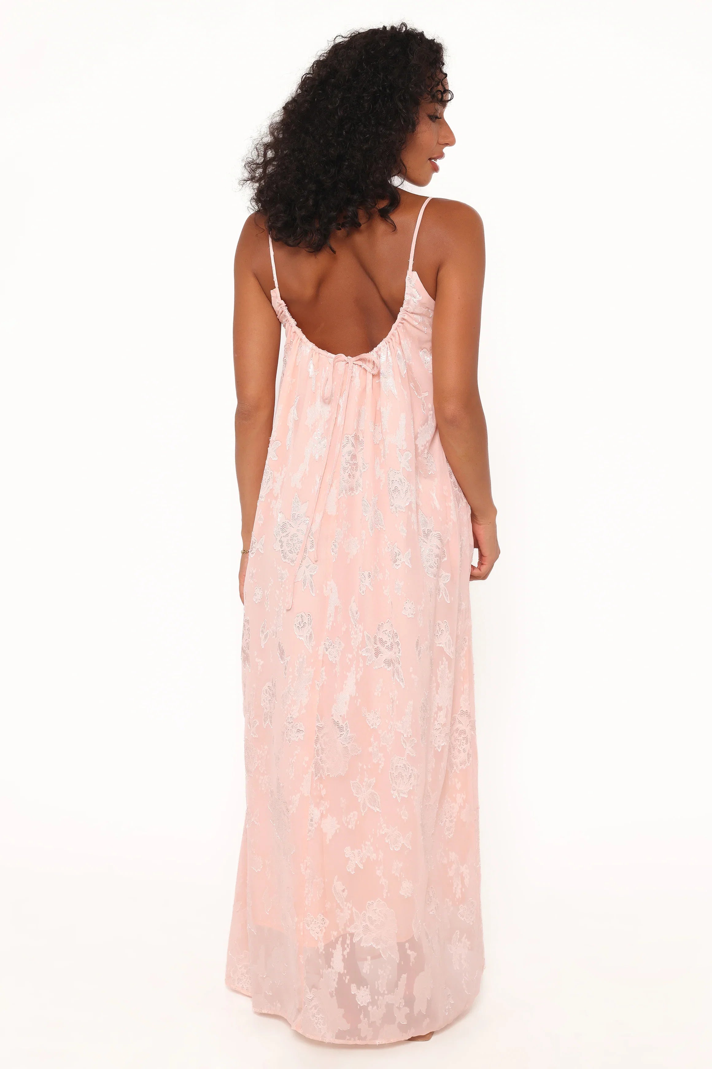 Lumina Jacquard Maxi Dress Pink