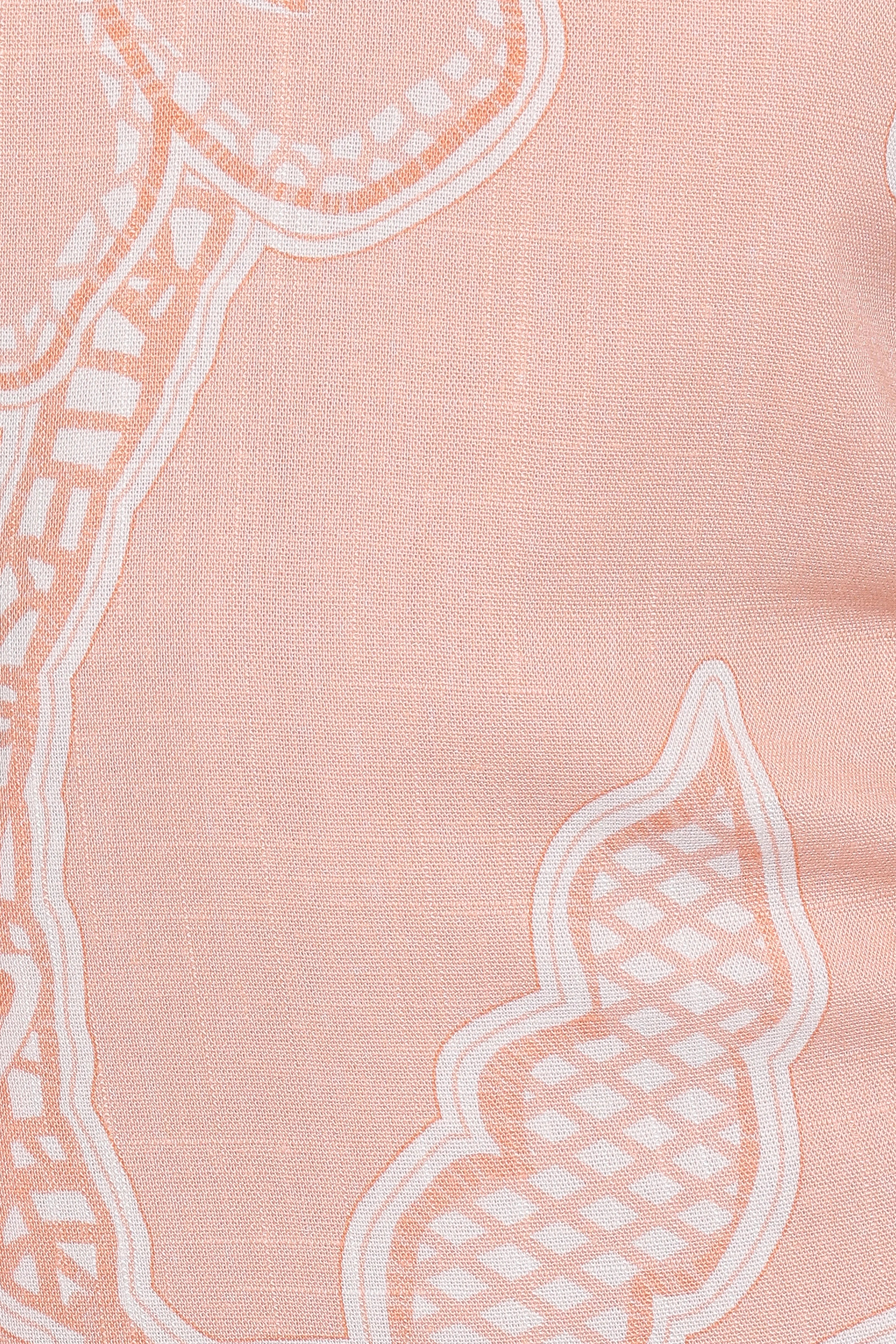 Sierra Wrap Midi Dress Peach Floral