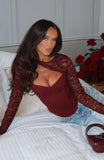 Boys Cry Long Sleeve Bustier Wine