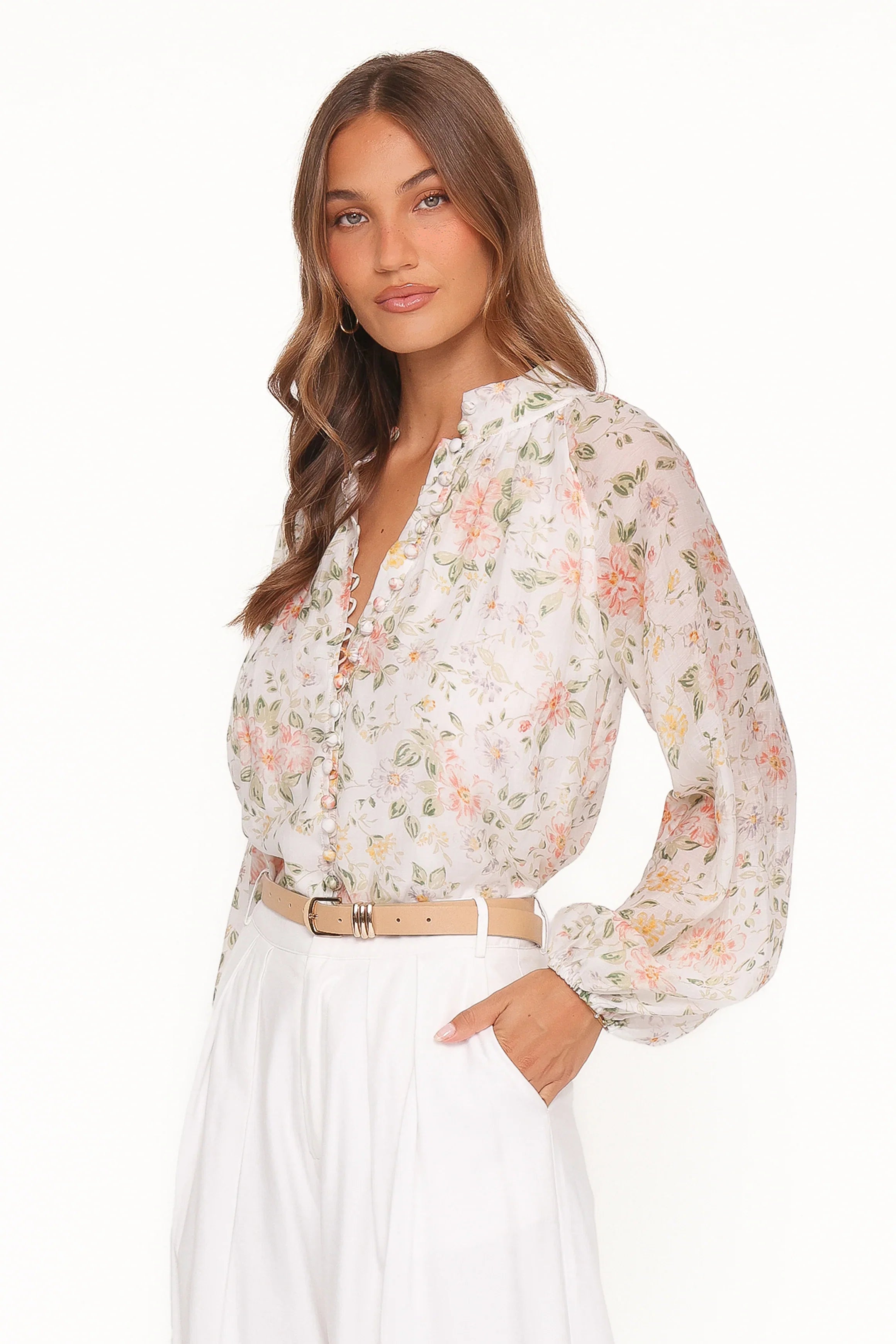 Marni Top White Multi Floral