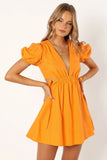 Sachie Cut Out Mini Dress Orange