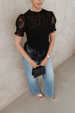 Adeline Peplum Top Black