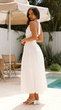 Wesley Halter Neck Maxi Dress White