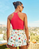 Cardinal Ribbed Racerback Brami