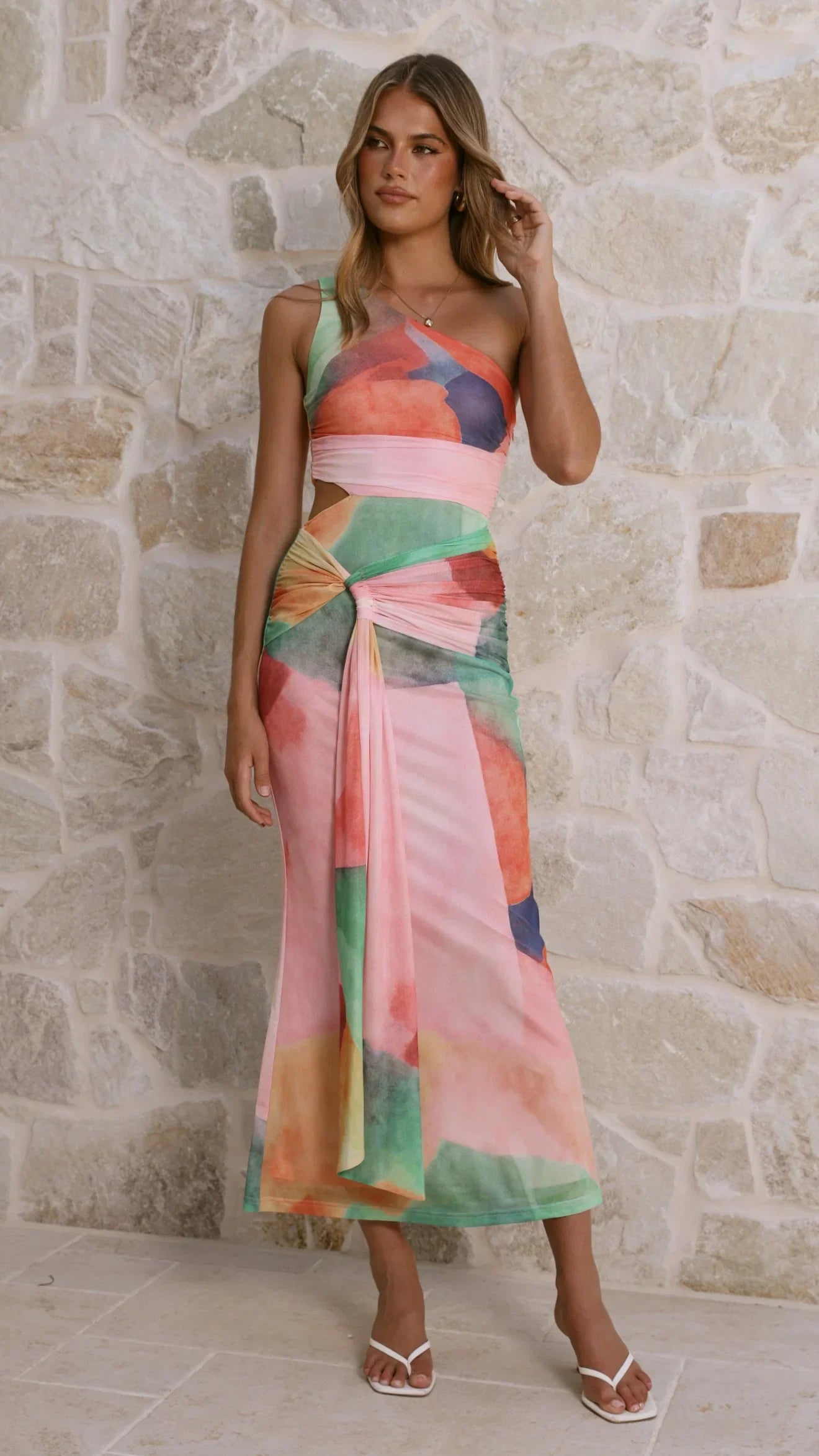 Kourt Maxi Dress Multi Abstract