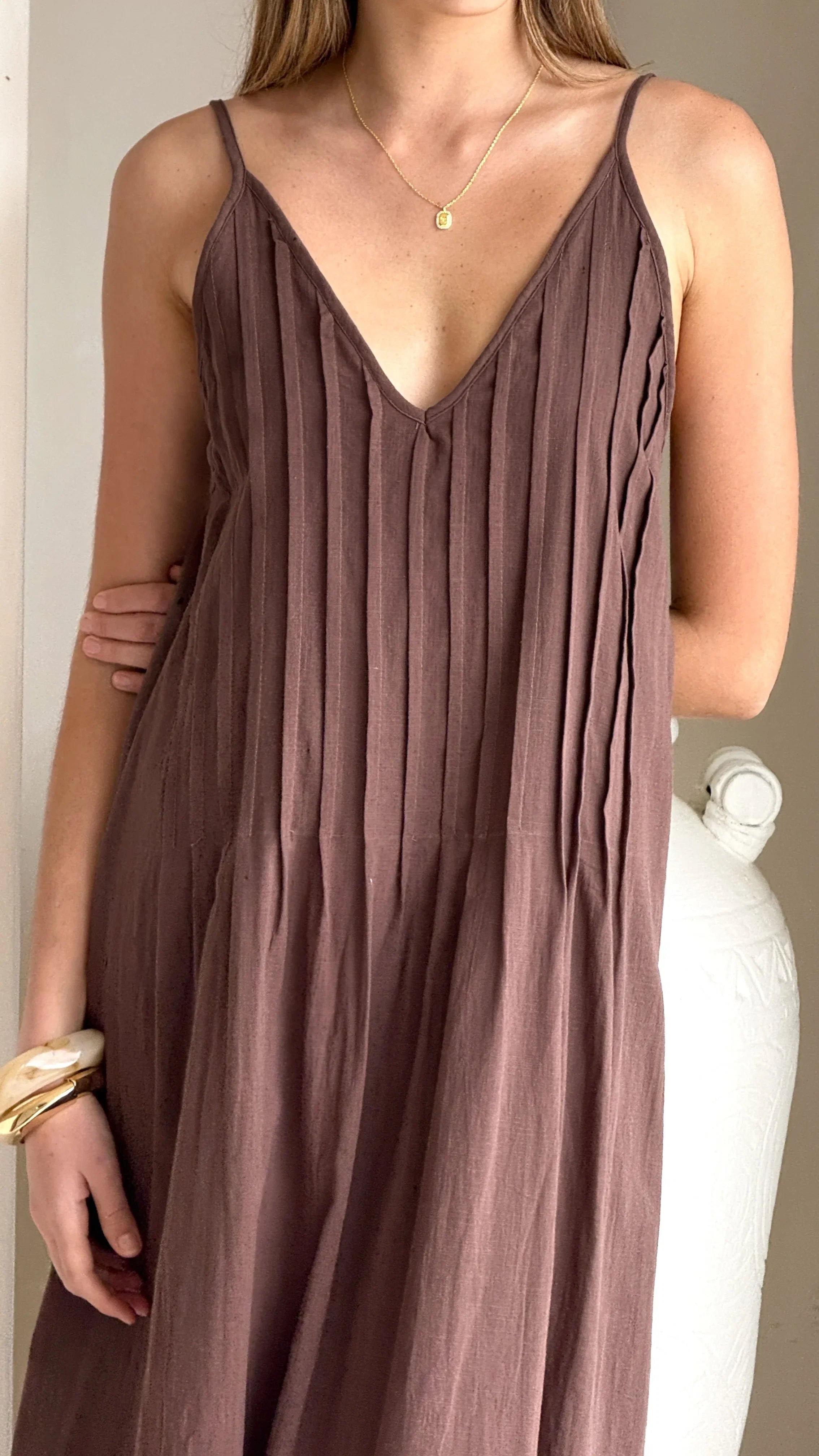 Aspen Maxi Dress Chocolate