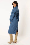 Kocoa Long Sleeve Midi Dress Denim