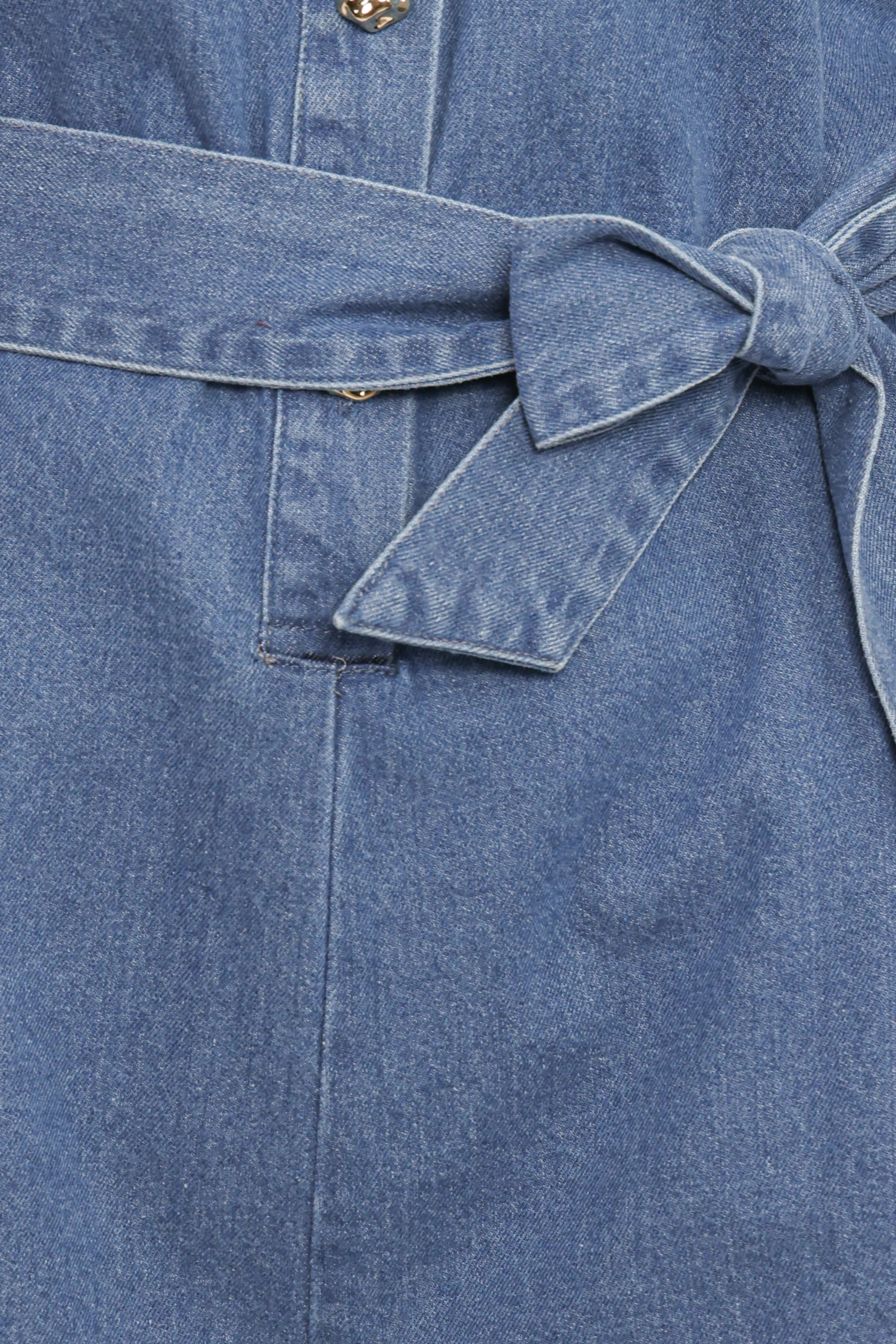 Hailey Denim Romper Indigo
