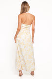 Jemma Halter Maxi Dress Yellow Floral